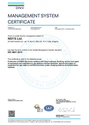 ISO 9001:2015 quality management system